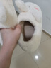 凡小如全包跟棉拖鞋女秋冬新款保暖棉鞋加絨毛絨月子鞋防滑居家拖鞋室內(nèi) 白色 38-39 （適合37-38腳） 曬單實(shí)拍圖