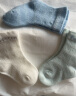 全棉时代儿童袜子婴儿棉袜宝宝新生儿地板袜男女童中长筒袜春夏 3双装 蔚蓝+白+天蓝（儿童中筒） 7.5cm（0-3个月） 实拍图