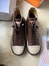 狄德拉大碼41-43頭層牛皮高幫鞋女春季真皮百搭厚底休閑鞋軟底運動(dòng)板鞋 809棕色秋款 39 (245mm) 標準碼 曬單實(shí)拍圖