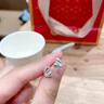 中國黃金（CHINA GOLD）S銀立體小桃心耳釘女耳飾高級感爆老婆生日禮物中秋節禮物送女友 愛(ài)心耳釘2對 曬單實(shí)拍圖