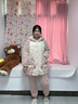 俞兆林（YUZHAOLIN）睡衣女冬季加厚加絨可外穿珊瑚絨三層夾棉保暖棉襖冬天女士套裝 NSCJF-J908拼接可愛(ài)貓三層夾棉女 L （建議100-120斤） 曬單實(shí)拍圖