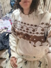 香影法式圓領(lǐng)針織衫女薄款2024早秋新款套頭溫柔風(fēng)小個(gè)子森系毛衣 米色 L 曬單實(shí)拍圖