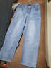 詩(shī)迪芙牛仔褲女網(wǎng)紅高腰哈倫褲女寬松馬褲夏新款潮韓版顯瘦中褲小個(gè)子薄款八分褲 9966-7藍色 27碼(二尺) 曬單實(shí)拍圖