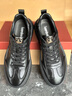 楓葉（leaveland）休閑皮鞋男新品通勤商務(wù)風(fēng)男士休閑板鞋頭層牛皮簡版德訓(xùn)鞋男 黑色（皮鞋碼） 41 曬單實(shí)拍圖
