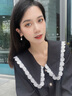 HEFANG何方珠寶愛心結(jié)珍珠耳環(huán)耳飾女士輕奢高級感七夕情人節(jié)禮物送女友 金色 曬單實拍圖