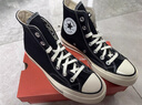 匡威（Converse） 1970s 男女鞋經(jīng)典日常高幫舒適百搭復(fù)古休閑帆布鞋 162050C CHUCK 70黑色 40 曬單實(shí)拍圖
