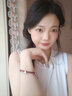 BROSWAY歐美時(shí)尚鈦鋼牛皮男士手鏈高級(jí)感小眾輕奢飾品生日送男友禮物 BDU13銀紅色 180mm+30mm鏈寬7mm 曬單實(shí)拍圖