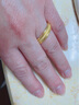 蒂蔻（Tico）足金三生三世黃金戒指男女3d硬金素圈戒指求婚結(jié)婚男友生日禮物 曬單實(shí)拍圖