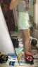 UR2025春季新款女裝時髦撞色系帶裙褲造型牛仔短褲UYU850042 曬單實拍圖