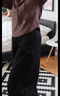 妍莉芬（yanlifen）衛(wèi)衣女裝春季2025新款套裝小個子衣服上衣休閑外套兩件套褲子春秋 咖色上衣+黑色褲子 L 【建議105-125斤】 曬單實拍圖