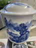 末都景德鎮陶瓷帶蓋茶杯水杯單個(gè)手繪青花瓷器山水辦公杯老板杯泡茶杯 江南水鄉【500ML】 曬單實(shí)拍圖