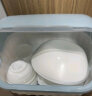 品喻（PINYU）【大号】碗筷收纳盒 碗柜沥水碗架带盖碗筷餐具收纳盒放碗碟架 蓝 实拍图