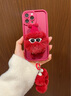 素洛紅色龍新年適用蘋(píng)果15promax手機殼iPhone13毛絨煤球14Plus國潮秋冬女款喜慶全包 天眼階梯-酒紅色-煤球公仔+手鏈 iPhone 13 Pro Max 曬單實(shí)拍圖