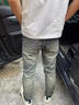 AJ ARMANI JEANS阿瑪春秋牛仔褲男裝修身小腳潮牌復(fù)古韓版潮流彈力直筒男士長褲子 K8122復(fù)古 30 曬單實(shí)拍圖