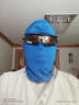 潮人心（CHAO REN XIN）頭套夏季防曬面罩護全臉機車(chē)頭盔內膽透氣擋風(fēng)冰絲摩托車(chē)騎行男女 寶藍色 曬單實(shí)拍圖