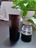 ENO銀杯999銀內(nèi)膽高檔保溫杯男茶杯智能溫度顯示茶水分離養(yǎng)生水杯 紳士黑【藍(lán)色禮盒裝】 999純銀內(nèi)膽 曬單實(shí)拍圖