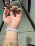 彩荷玉手鐲A貨冰種白色玉髓手鐲瑪瑙鐲子款送媽媽女友生日禮物 56-57適合90-100斤（帶鑒定證書(shū) 曬單實(shí)拍圖
