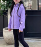 moodytiger兒童外套防風(fēng)拒水秋冬季男童外套童裝梭織連帽個(gè)性女童拉鏈運動(dòng)服 蘭花楹紫 170 cm 曬單實(shí)拍圖