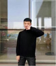 恒源祥半高領(lǐng)毛衣男士秋冬季薄款修身針織打底衫男裝中領(lǐng)純色羊毛衫線(xiàn)衣 黑色 半高 M (165)碼 90-110斤 曬單實(shí)拍圖