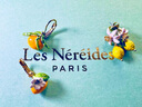 LES NEREIDES自然果園系列 檸檬和花朵組合圖案耳夾耳環(huán)耳掛 檸檬和花朵組合圖案耳釘 曬單實(shí)拍圖