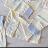 優(yōu)奇新生嬰兒分體套裝純棉寶寶秋衣秋褲初生兒兩件套滿月服嬰兒睡衣 曬單實拍圖
