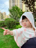 七樂(lè )豆嬰兒夏季冰絲防曬衣服小月齡外出斗篷幼兒女寶寶夏天薄款兒童披風(fēng) 淺粉 均碼 (M) 衣長(cháng)36厘米，適合0-2歲 曬單實(shí)拍圖