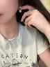 HEFANG何方珠寶微醺方糖耳環(huán)耳飾銀女士輕奢高級(jí)感七夕情人節(jié)禮物送女友 銀色 曬單實(shí)拍圖
