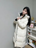 鴨鴨（YAYA）王一博極寒羽絨服男女同款冬季新品長(zhǎng)款過(guò)膝加厚情侶裝保暖外套 青光黑色 L 曬單實(shí)拍圖