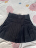 維若斯黑色百褶裙女秋冬季新款裙子字母收腹彈力高腰半身裙a字短裙 黑色 有內襯 2XL碼【130-145斤】 曬單實(shí)拍圖