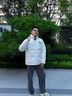 匹克馭雪短款羽絨服男新款三防科技加厚保暖立領(lǐng)運動外套連帽面包服 本白-立領(lǐng)純色款 XL 曬單實拍圖
