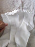 怡淑涵襪子夏季女生木耳邊奶白色ins日系學(xué)院風(fēng)jk花邊襪百搭中筒堆堆襪 女中筒【木耳邊】-白色 5雙 均碼 曬單實(shí)拍圖