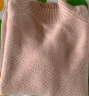 欧莎（OSA）【春季衣裳】薄款慵懒风软糯半高领毛衣女23年新款套头打底衫 粉色 M 实拍图