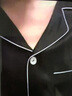 Solo seta22姆米重磅真絲男士睡衣套裝桑蠶絲家居服夏季情侶款 尊貴黑 2XL 曬單實拍圖