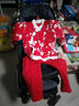寶然寶然嬰兒唐裝衣服女寶寶冬裝棉衣棉服套裝周歲禮服過年拜年服9192 9192V領(lǐng)套裝 120cm 曬單實拍圖