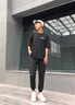 雅鹿休閑褲男夏季冰絲薄款男裝速干透氣長(zhǎng)褲男士運(yùn)動(dòng)寬松褲子小腳褲 黑色 XL 曬單實(shí)拍圖