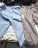 寫(xiě)璇（XIEXUAN）工裝牛仔褲男日系潮流休閑寬松束腳干活穿的褲子男耐磨勞保九分褲 【2條裝】903淺藍+903灰色 M 建議【90-105斤】 曬單實(shí)拍圖