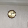 汉时客厅高档挂钟实木黄铜时钟创意挂表欧式大气挂墙壁钟石英钟表HW38 A款(金丝胡桃木+黄铜装饰边框） 实拍图