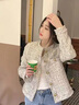 CTOX法式小香風(fēng)外套女秋冬季新款小個(gè)子氣質(zhì)名媛感開衫粗花呢上衣 主圖色 M 建議100-115斤 曬單實(shí)拍圖