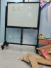 富鑫通 钢化玻璃白板支架式会议办公室白板培训看板超大玻璃黑板墙可移动支架式磁性白板 黑金刚支架板（90*150CM） 晒单实拍图
