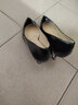 他她（TATA）女鞋高跟鞋尖頭2025新款細跟裸色通勤單鞋女鞋氣質(zhì)新 黑色（舒適牛皮革-7cm） 38 曬單實(shí)拍圖