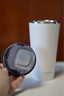 象?。╖O JIRUSHI）保溫杯咖啡杯FSE45附茶濾網(wǎng)茶水分離辦公桌面廣口商務(wù)學(xué)生水杯子 白色WA 450ml 曬單實(shí)拍圖