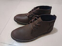 洛克華菲（Rock Fairwhale）男鞋休閑鞋歐美鞋子加絨高中幫馬丁靴保暖加棉皮鞋男磨砂皮靴棉靴 棕色 39 曬單實(shí)拍圖