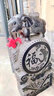 京石云漢白玉石雕大象麒麟貔貅獅子門(mén)墩抱鼓石一對看門(mén)青石浮雕漢白玉 漢白玉爬獅款高60cm單只 曬單實(shí)拍圖