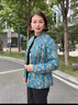 恒源祥女裝 中老年人棉服女?huà)寢尪径炭钶p薄外套老太太棉襖奶奶 藍色9806 2XL 建議(100-115)斤 曬單實(shí)拍圖