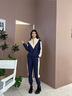 佰藍嬌高級感時(shí)尚氣質(zhì)運動(dòng)套裝女2025春秋季新款休閑衛衣哈倫褲子兩件套 懷舊藍 M （推薦90-115斤） 曬單實(shí)拍圖