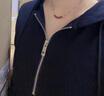 晟迅朱砂項鏈女款朱砂吊墜女款2025新款小眾鎖骨鏈女珠顯白掛件送禮物 【s925銀鎖骨鏈】五珠紫金砂款 曬單實(shí)拍圖