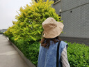 CHALL KITTY漁夫帽女士夏季遮陽防紫外線防曬帽沙灘遮陽帽太陽帽子2025新款 卡其色-高端品牌禮盒裝高級感 曬單實(shí)拍圖