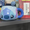 迪士尼（Disney）史迪仔陶瓷馬克杯咖啡杯大肚杯高顏值情侶喝水杯情人禮物女生杯子 史迪奇帶勺1個(gè)500ml 曬單實(shí)拍圖