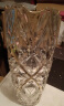 点特 欧式创意水晶玻璃彩色花瓶客厅摆件插花富贵竹水培干花简约大号 （茶色）网格花瓶 实拍图