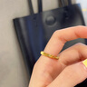 周大隆貓眼黃金戒指999足金車花金戒指女戒素圈送老七夕情人節(jié)禮物 12# 約3.3克多退少補 曬單實拍圖